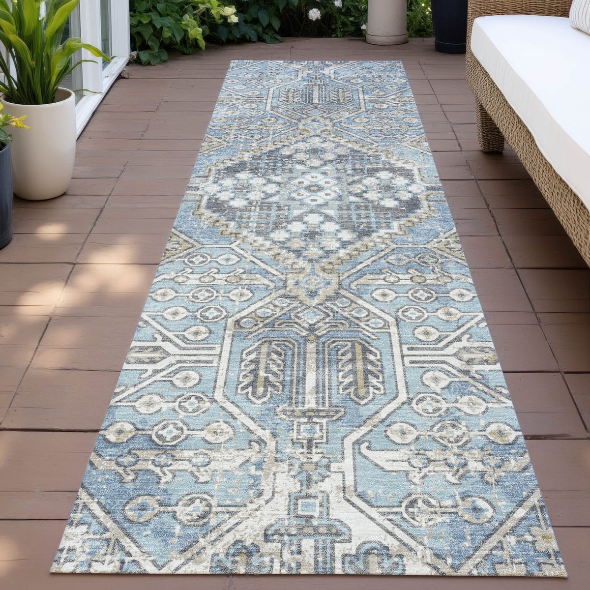 Addison Chantille ACN2197 Global Machine Made Traditional Sky Rug