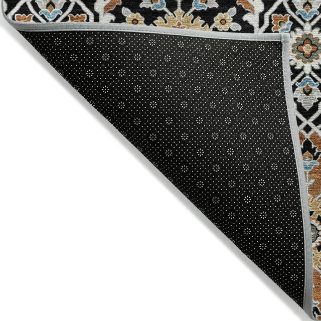 Addison Chantille ACN2199 Panel Machine Made Transitional Black Rug