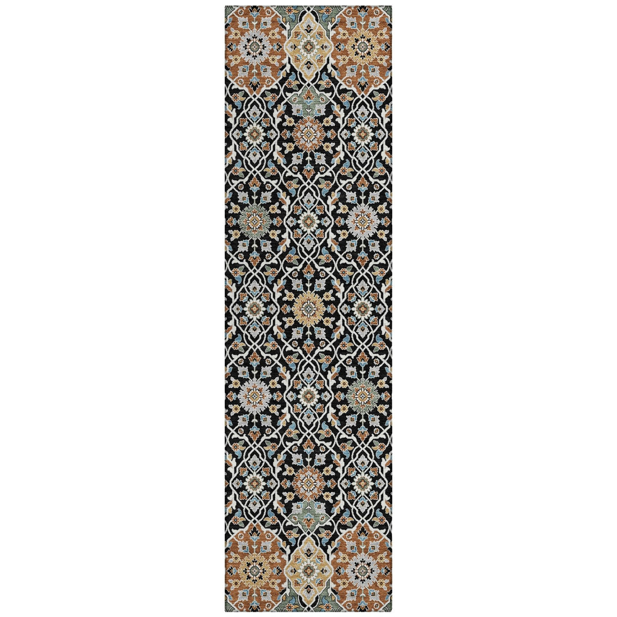 Addison Chantille ACN2199 Panel Machine Made Transitional Black Rug