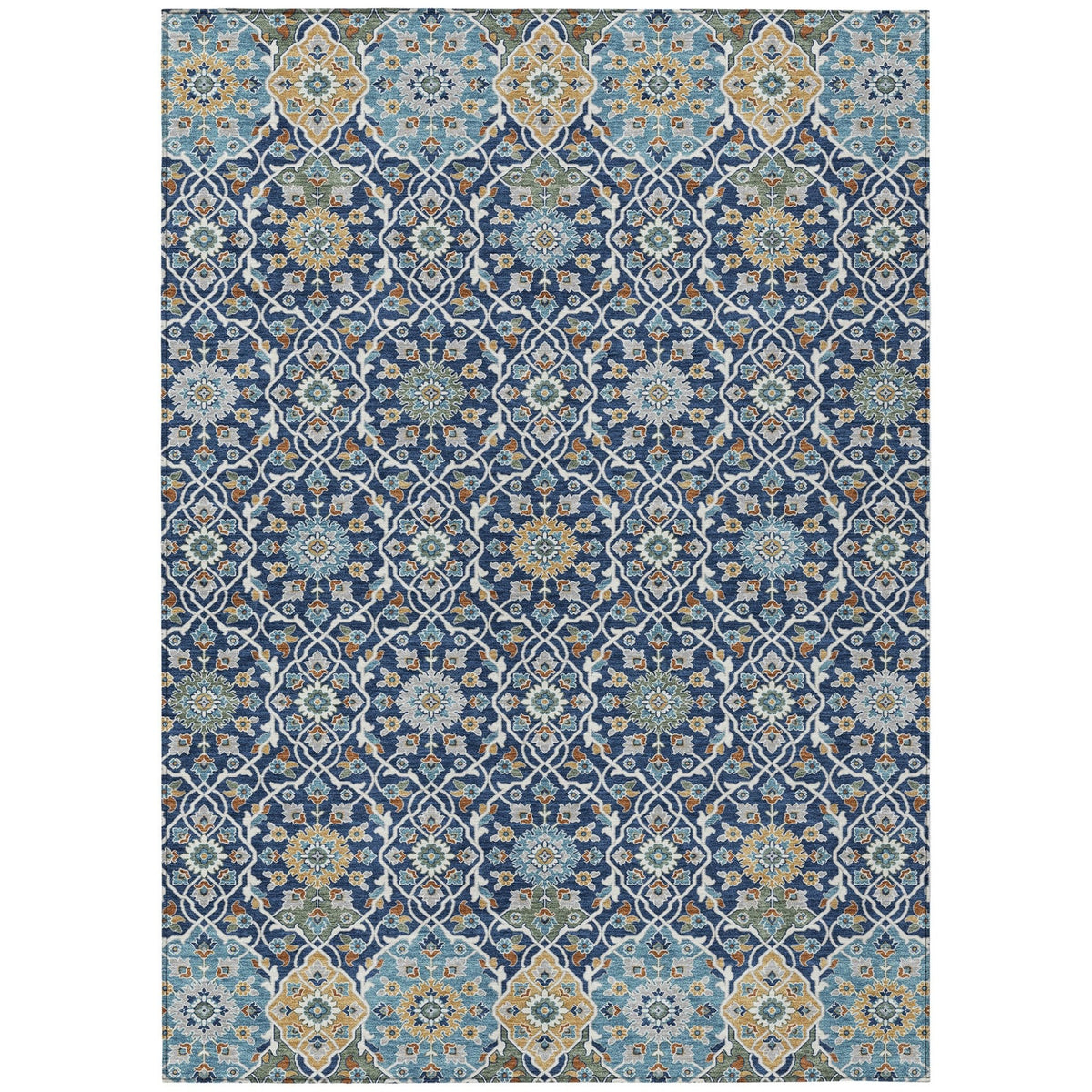 Addison Chantille ACN2199 Panel Machine Made Transitional Navy Rug