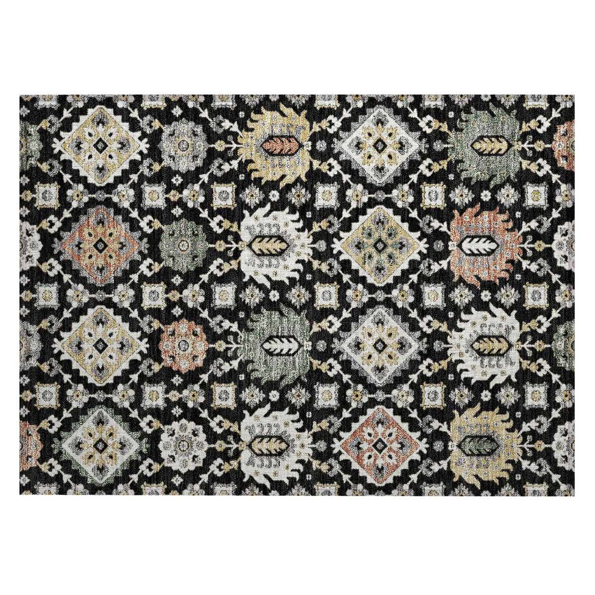 Addison Chantille ACN2200 Bohemian Machine Made Transitional Black Rug