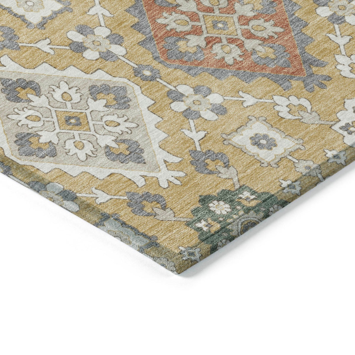Addison Chantille ACN2200 Bohemian Machine Made Transitional Gold Rug