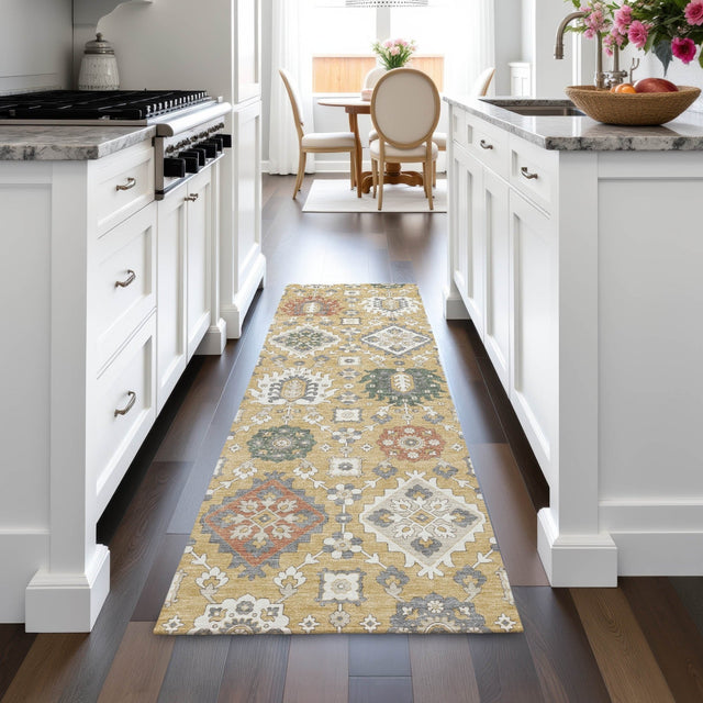 Addison Chantille ACN2200 Bohemian Machine Made Transitional Gold Rug