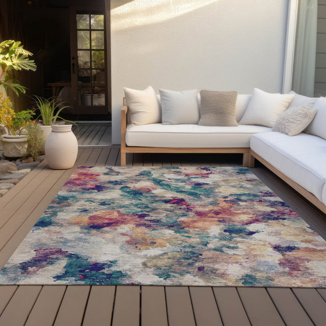 Addison Chantille ACN2203 Abstract Machine Made Transitional Putty Rug