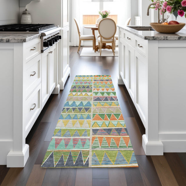 Addison Chantille ACN2205 Geometric Machine Made Transitional Beige Rug