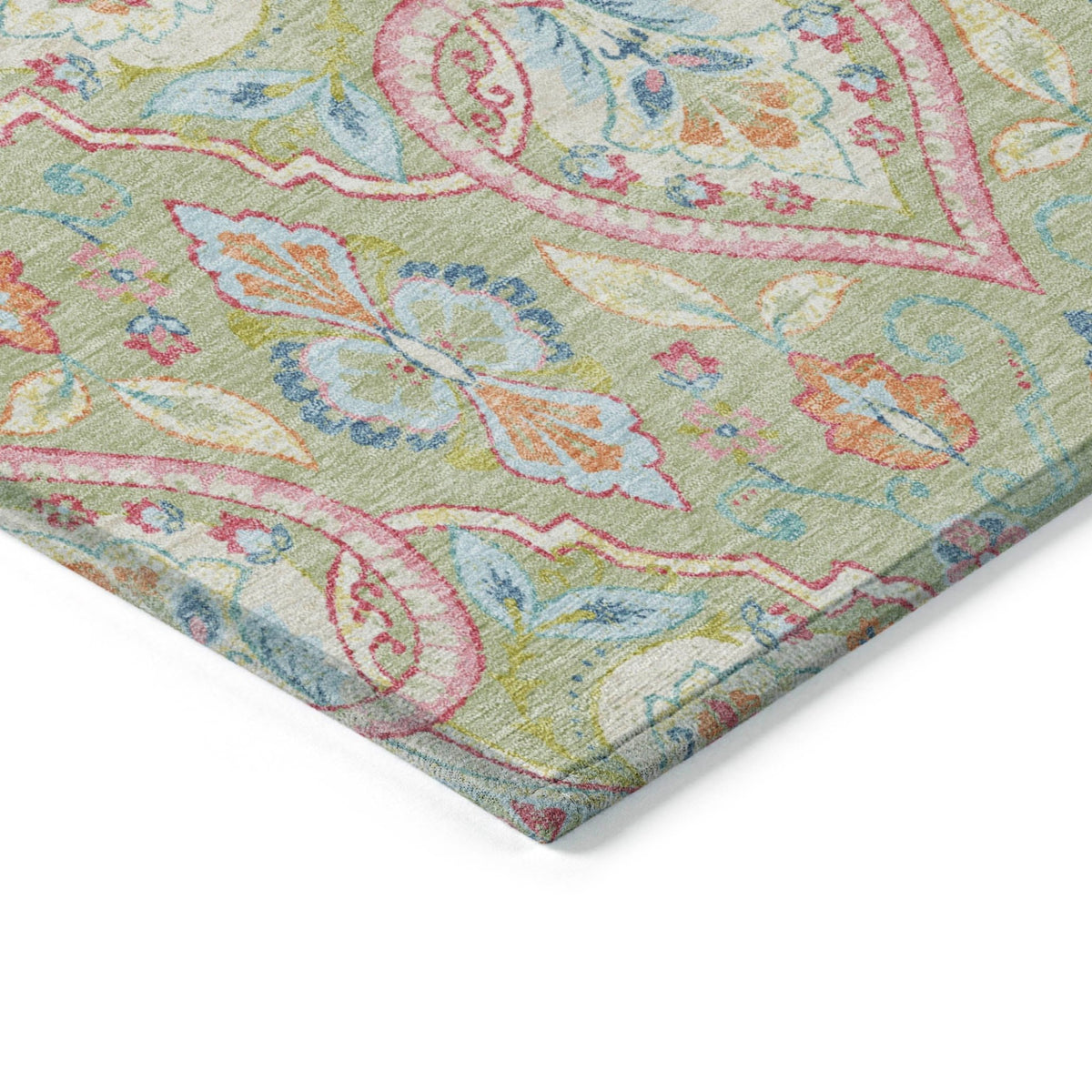 Addison Chantille ACN2207 Bohemian Machine Made Transitional Aloe Rug