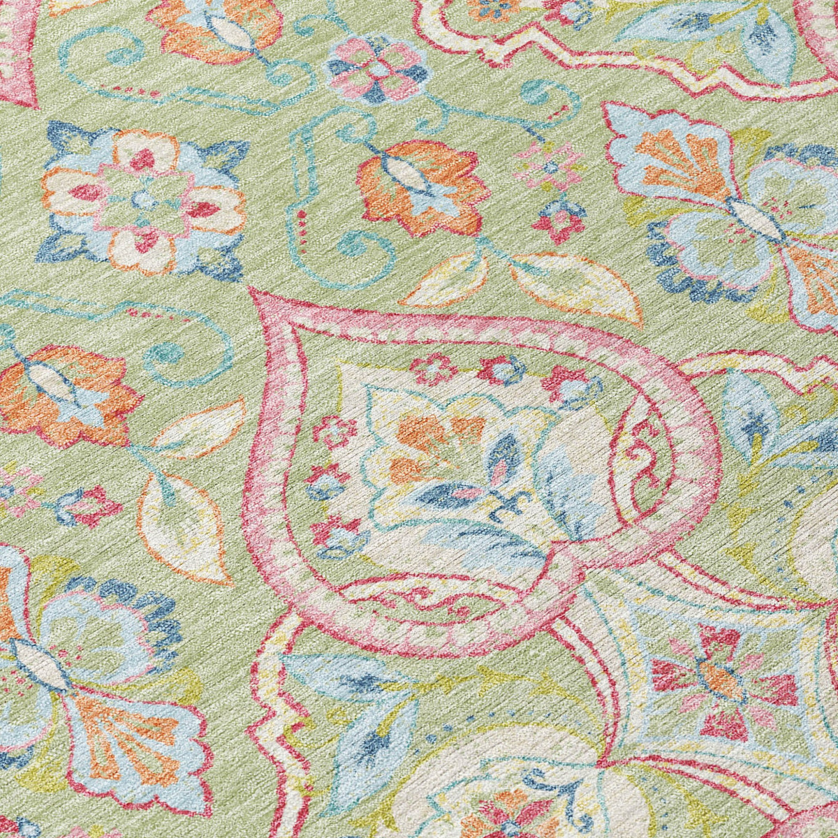 Addison Chantille ACN2207 Bohemian Machine Made Transitional Aloe Rug