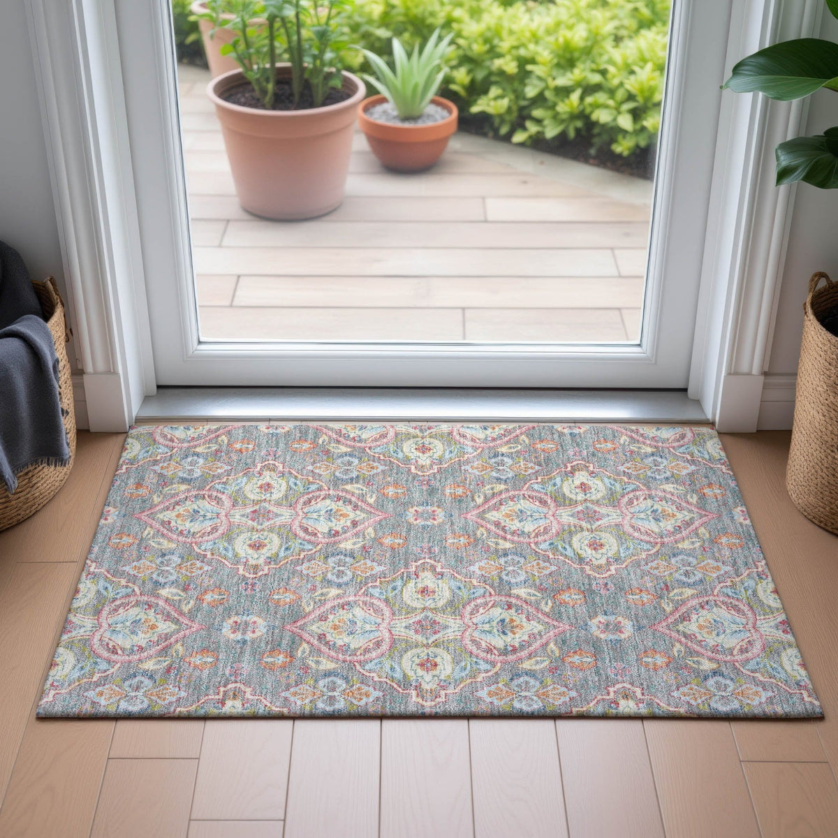 Addison Chantille ACN2207 Bohemian Machine Made Transitional Gray Rug