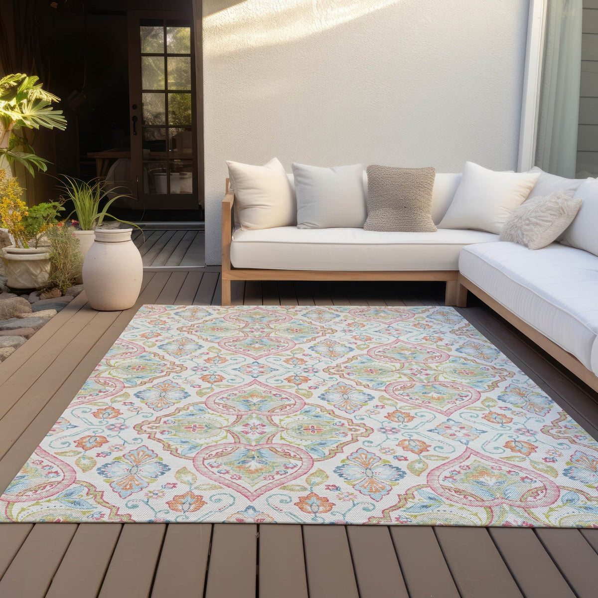 Addison Chantille ACN2207 Bohemian Machine Made Transitional Ivory Rug