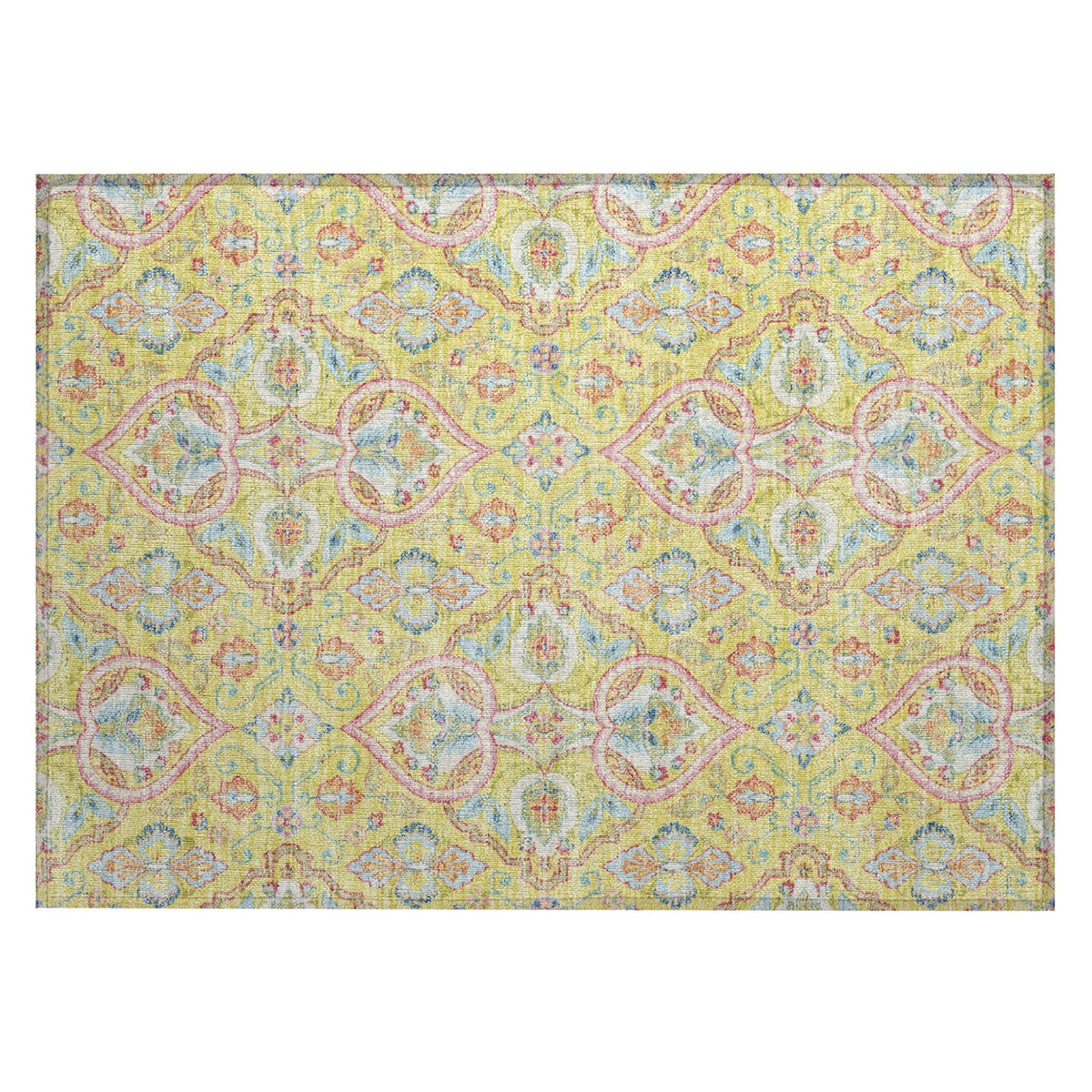 Addison Chantille ACN2207 Bohemian Machine Made Transitional Yellow Rug