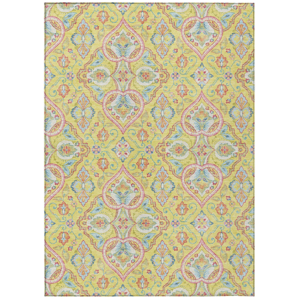Addison Chantille ACN2207 Bohemian Machine Made Transitional Yellow Rug