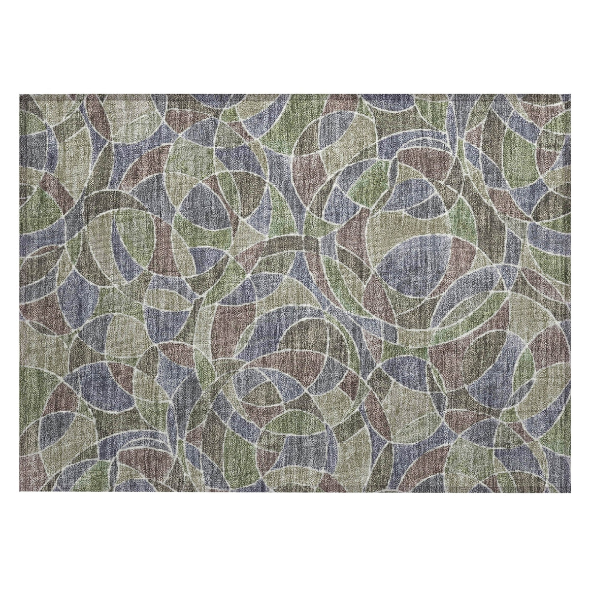 Addison Chantille ACN2208 Geometric Machine Made Transitional Green Rug
