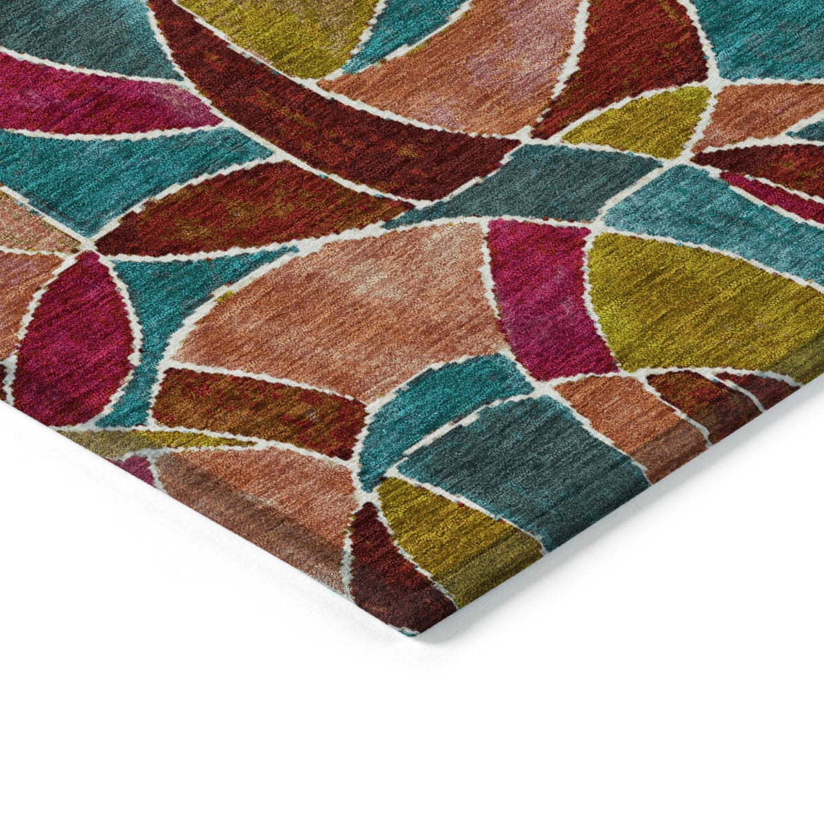 Addison Chantille ACN2208 Geometric Machine Made Transitional Merlot Rug