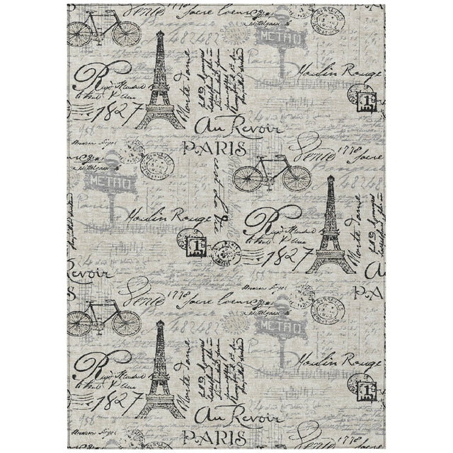 Addison Chantille ACN2209 Novelty Machine Made Transitional Beige Rug