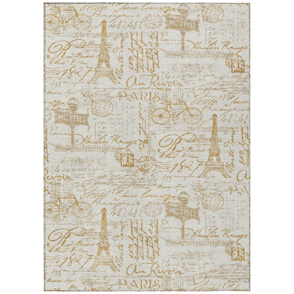 Addison Chantille ACN2209 Novelty Machine Made Transitional Gold Rug