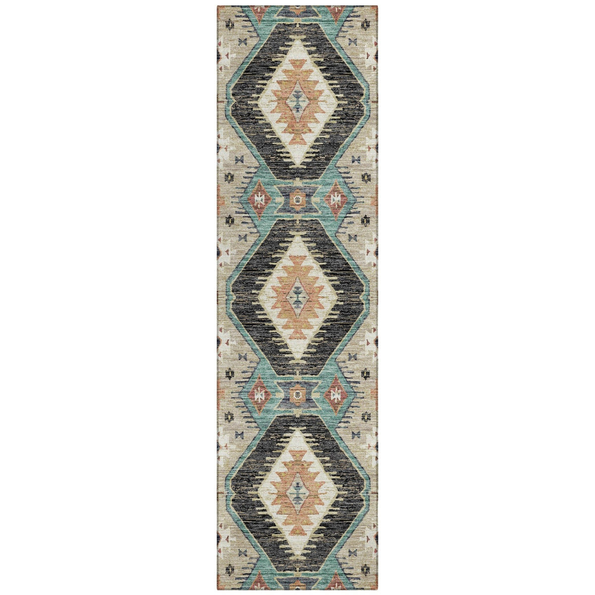 Addison Chantille ACN2210 Moroccan Machine Made Transitional Black Rug