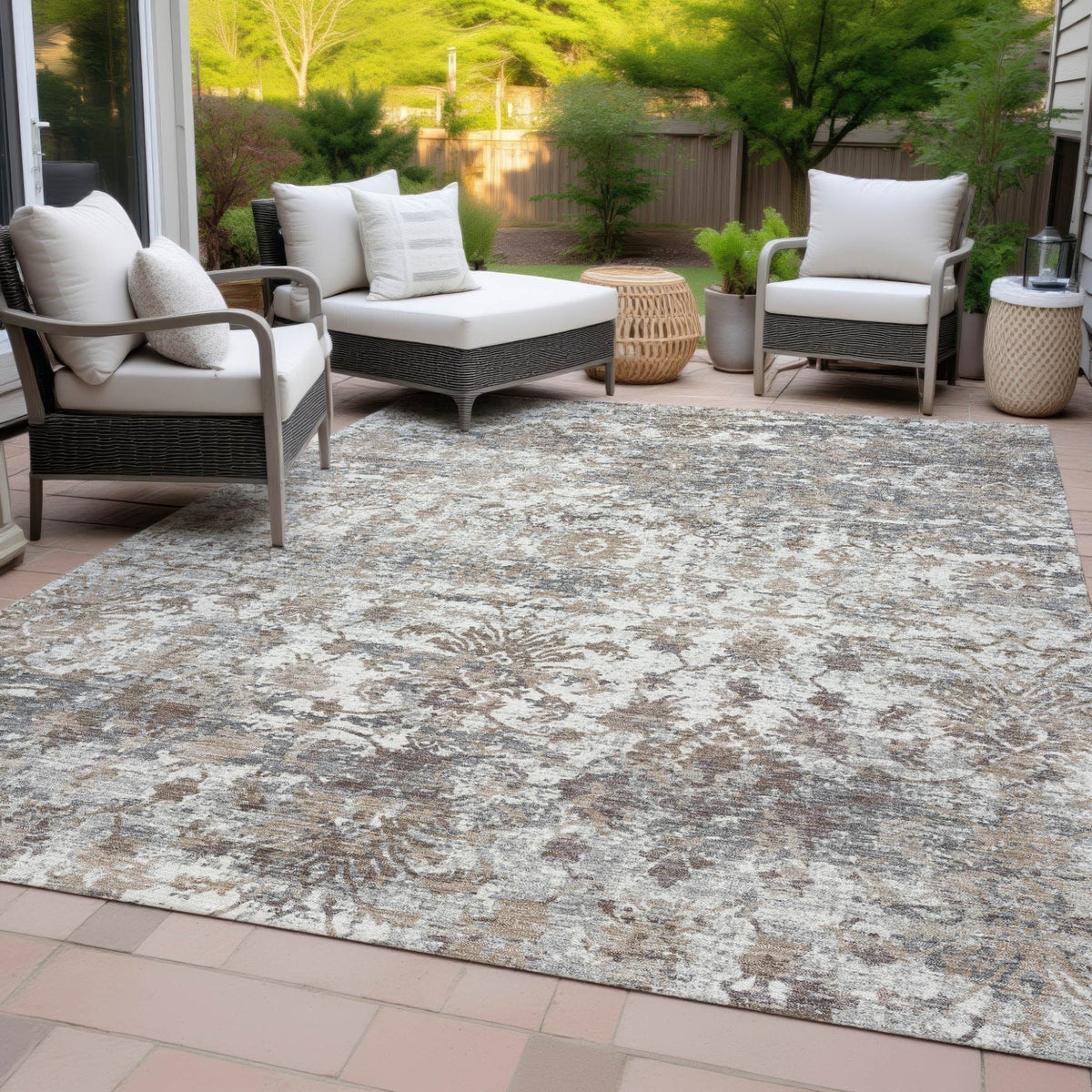 Addison Chantille ACN2211 Modern Machine Made Transitional Taupe Rug
