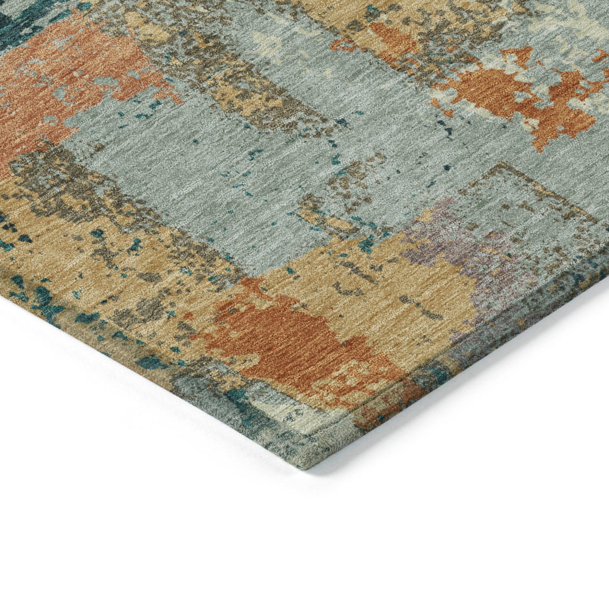 Addison Chantille ACN2212 Abstract Machine Made Transitional Seafoam Rug