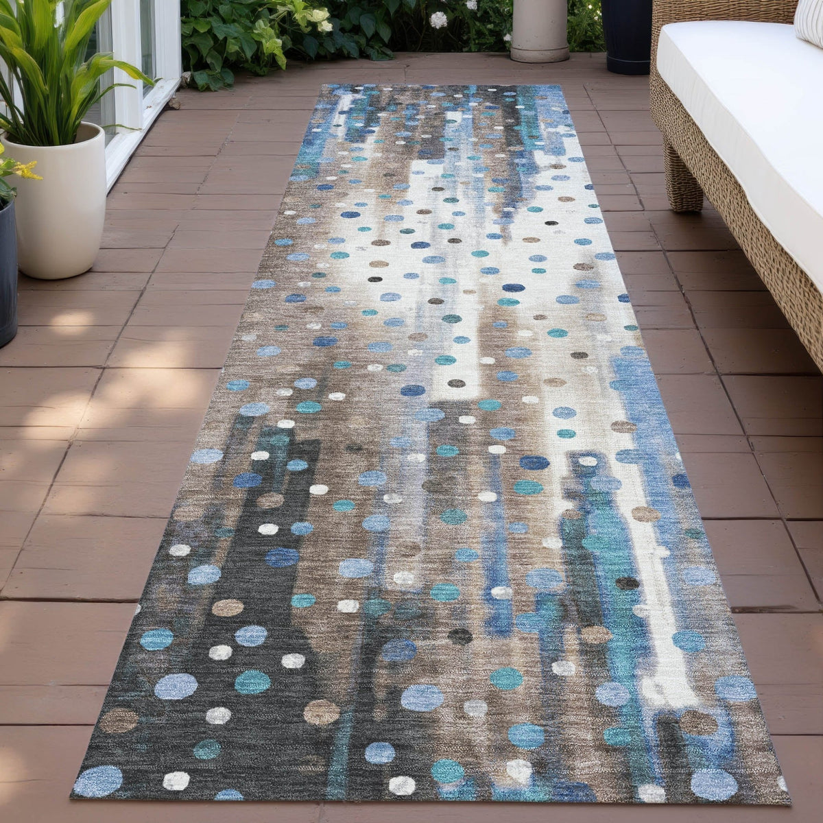 Addison Chantille ACN2213 Geometric Machine Made Transitional Taupe Rug
