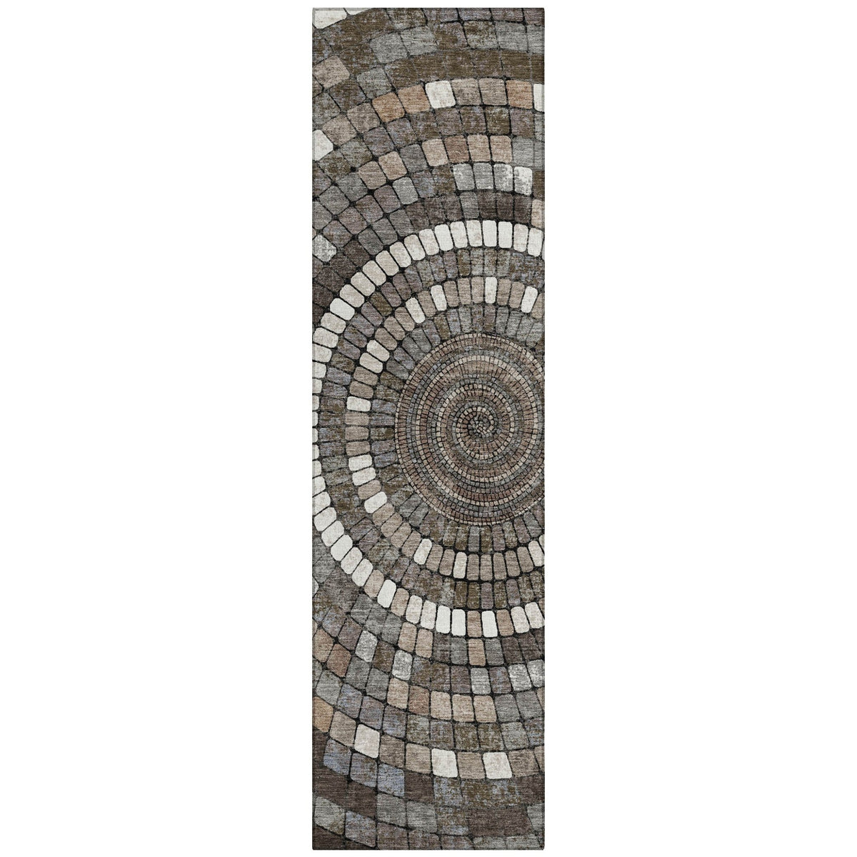 Addison Chantille ACN2216 Geometric Machine Made Transitional Brown Rug