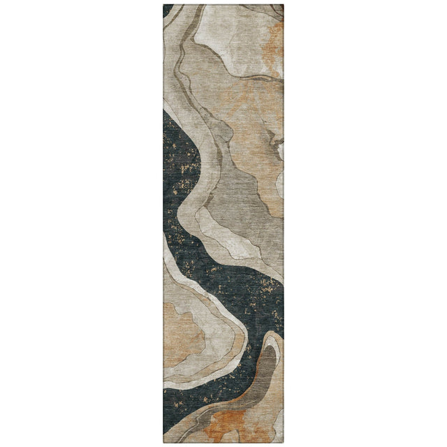 Addison Chantille ACN2219 Abstract Machine Made Transitional Putty Rug