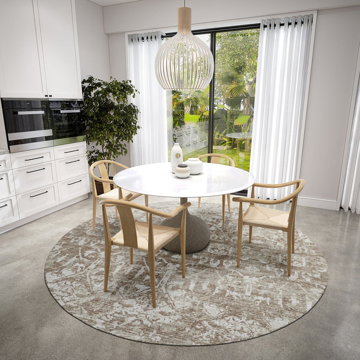 Dalyn Aberdeen AB1 Mushroom Rug shown in a room