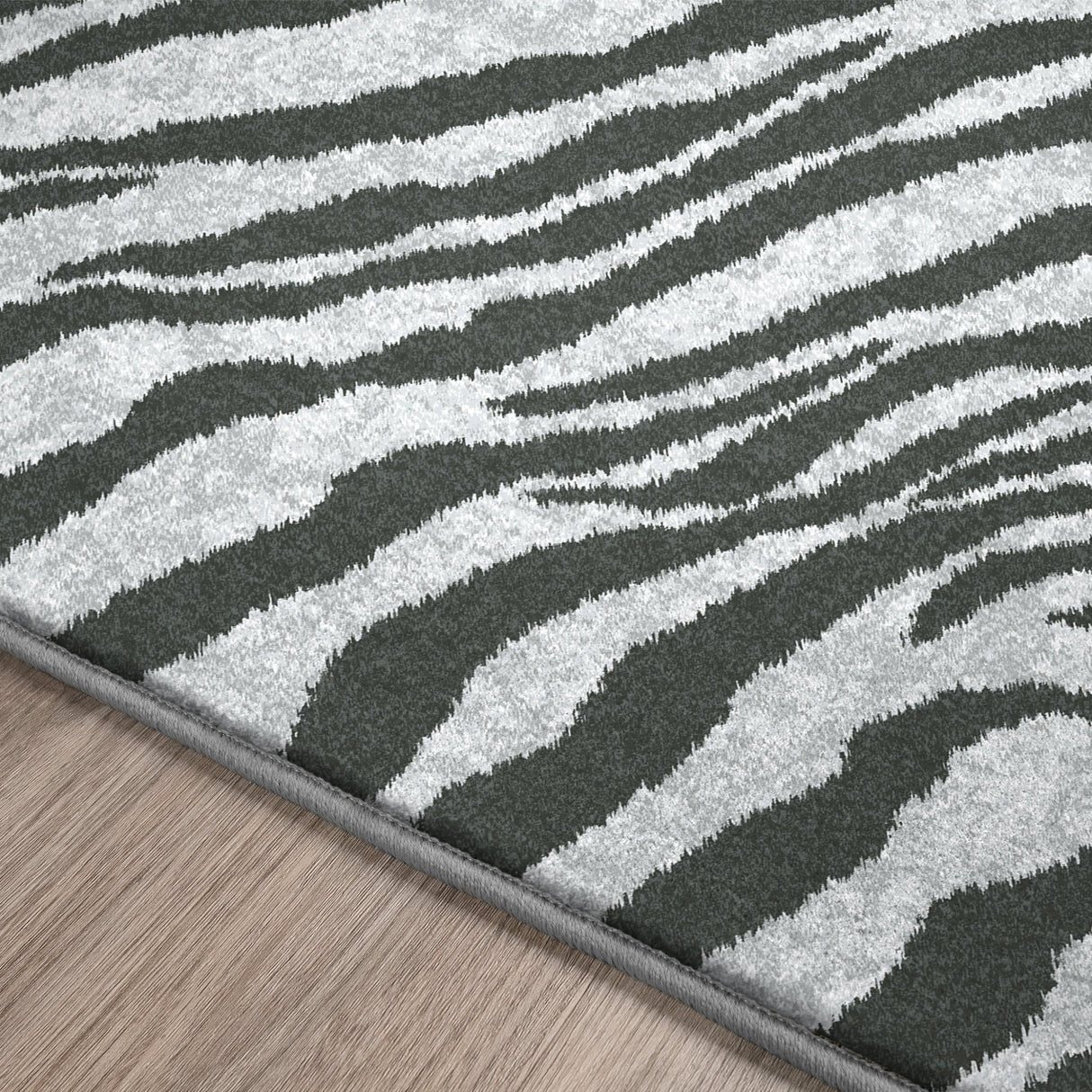 Dalyn Akina AK1 Flannel Rug finished edge detail