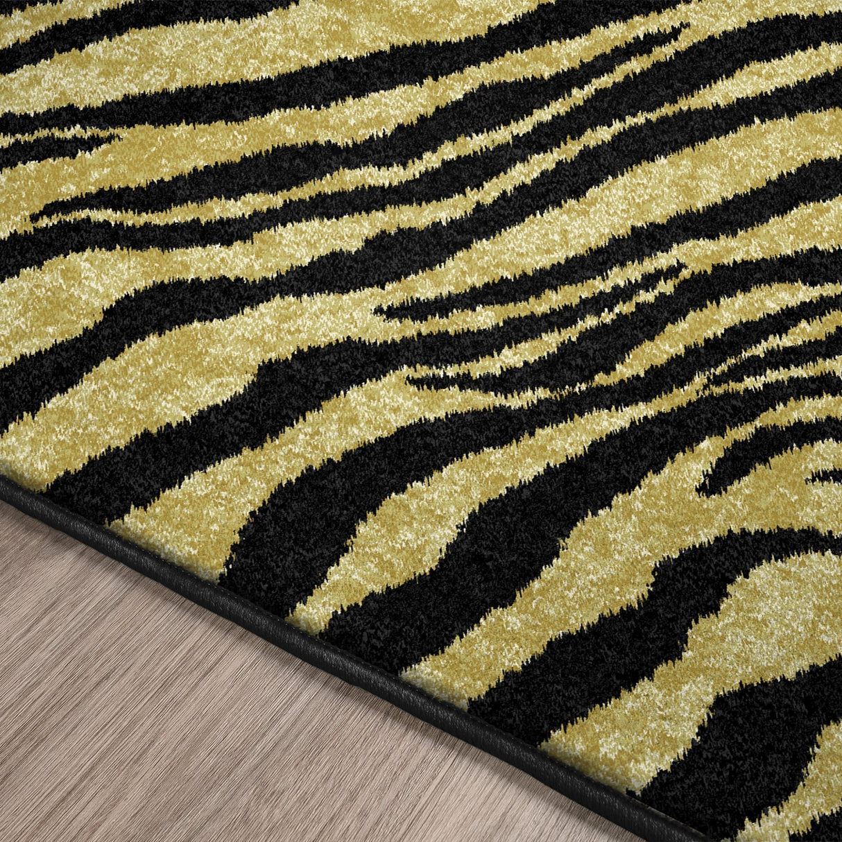 Dalyn Akina AK1 Gold Rug finished edge detail