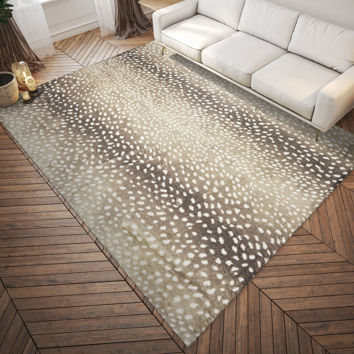 Dalyn Akina AK3 Stone Rug shown in a room
