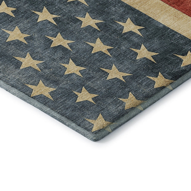 Dalyn Americana AM1 Red Rug corner detail
