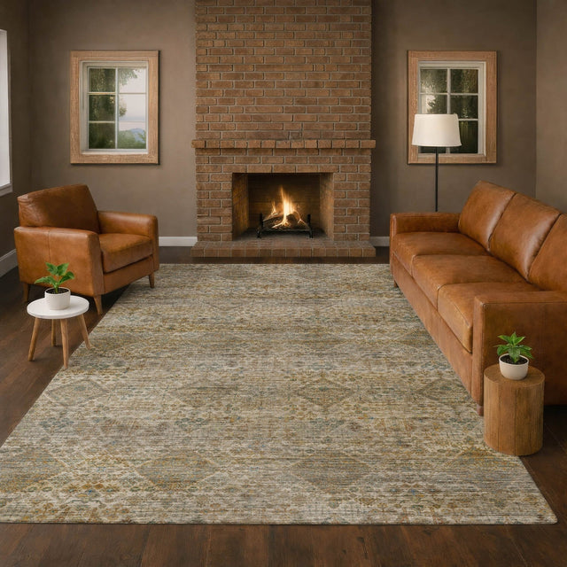 Dalyn Aristo AR1 Ivory Rug shown in a room