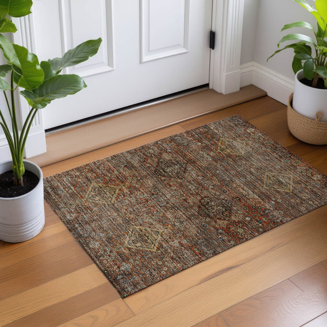 Dalyn Aristo AR1 Paprika Rug shown in a room