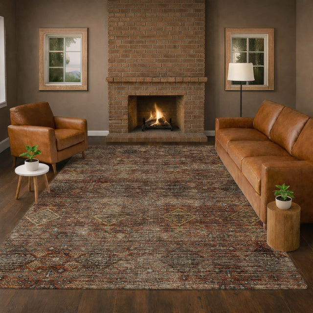 Dalyn Aristo AR1 Paprika Rug shown in a room