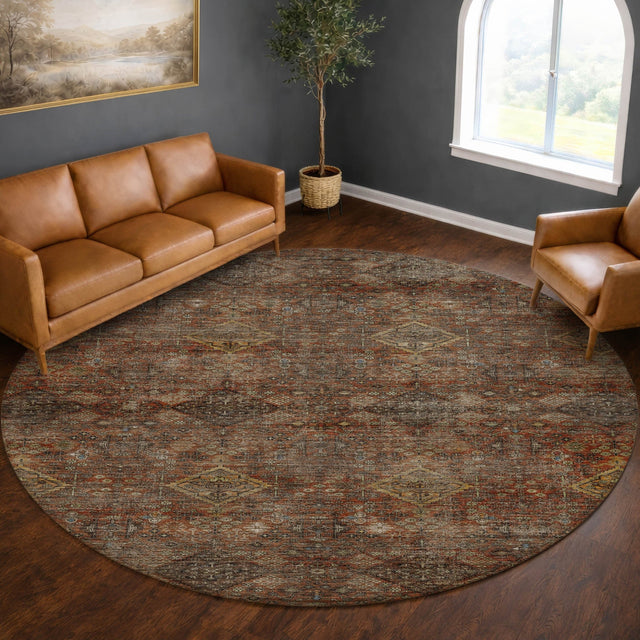 Dalyn Aristo AR1 Paprika Rug shown in a room