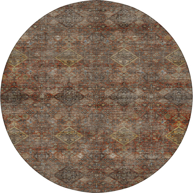 Dalyn Aristo AR1 Paprika Rug round rug