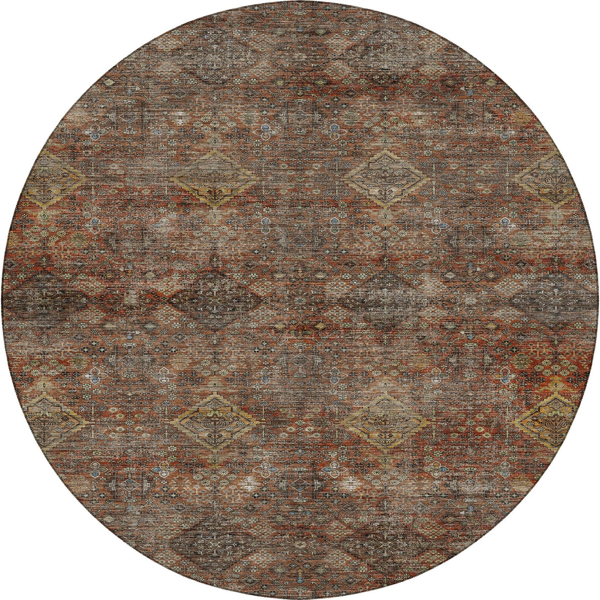 Dalyn Aristo AR1 Paprika Rug round rug