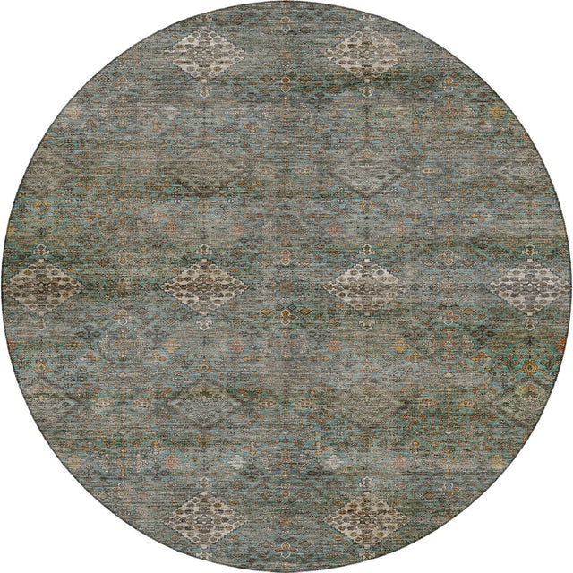 Dalyn Aristo AR1 Teal Rug round rug