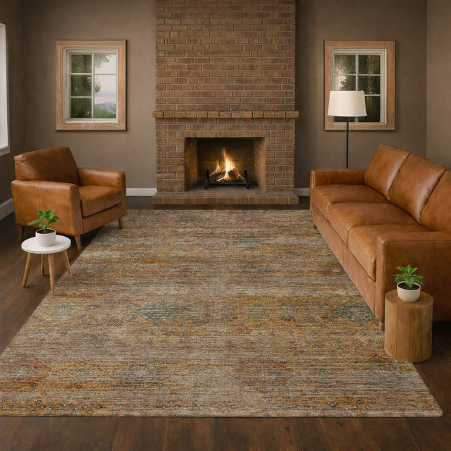 Dalyn Aristo AR1 Terracotta Rug shown in a room