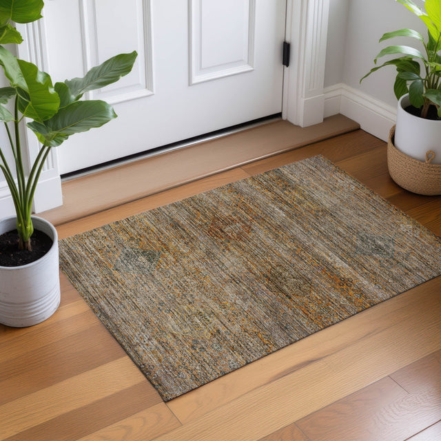 Dalyn Aristo AR1 Terracotta Rug shown in a room