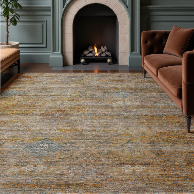 Dalyn Aristo AR1 Terracotta Rug shown in a room