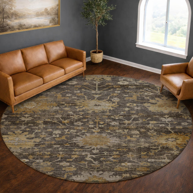 Dalyn Aristo AR2 Charcoal Rug shown in a room