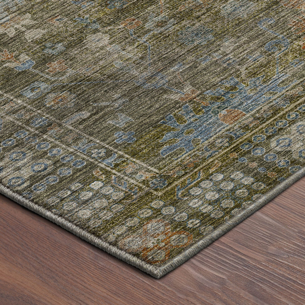 Dalyn Aristo AR2 Olive Rug corner detail