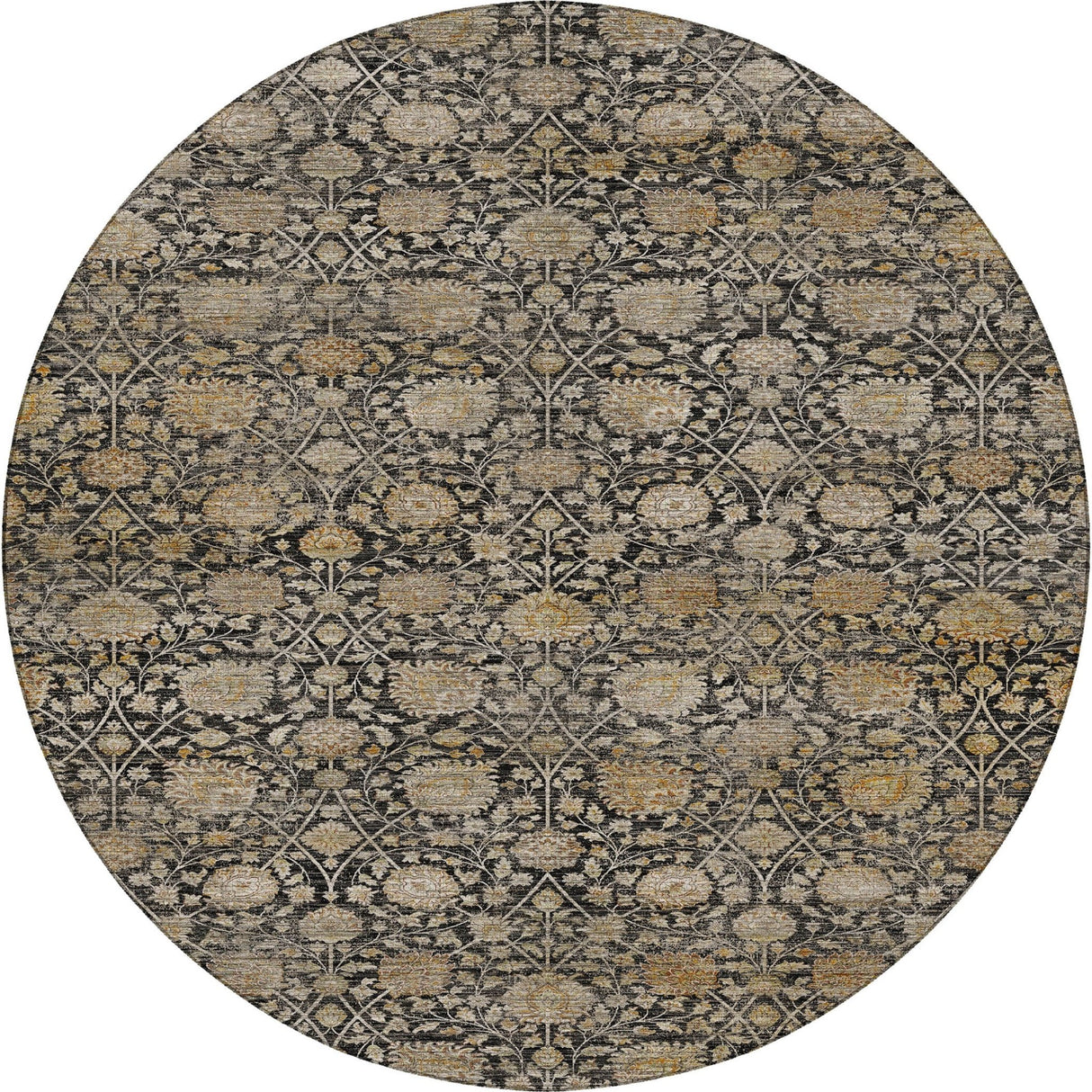 Dalyn Aristo AR3 Black Rug round rug