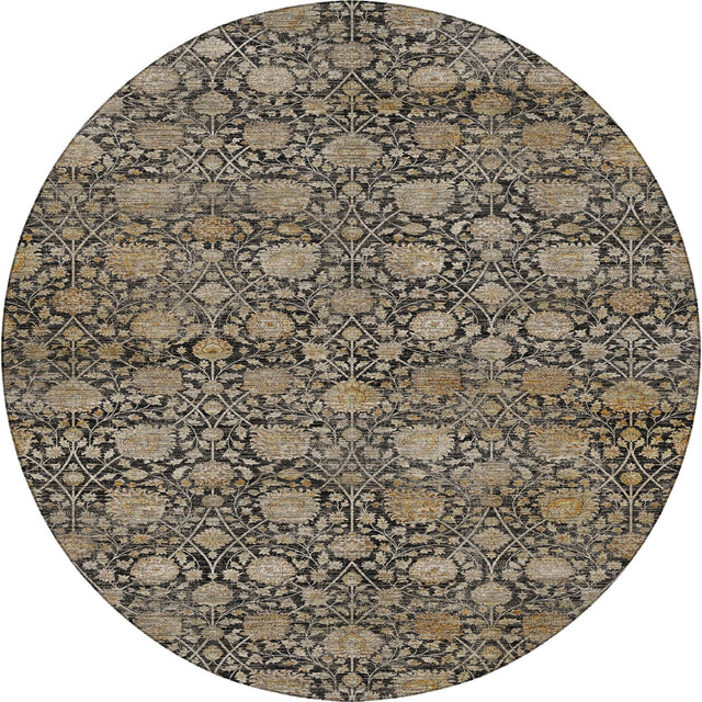 Dalyn Aristo AR3 Black Rug round rug
