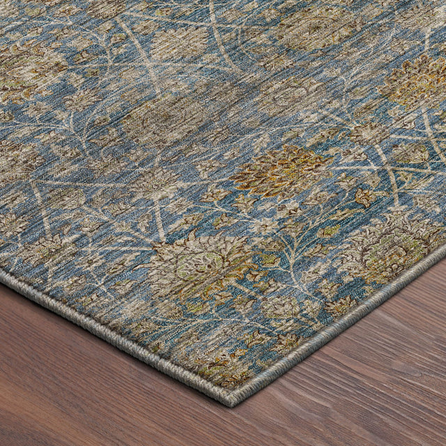 Dalyn Aristo AR3 Blue Rug corner detail