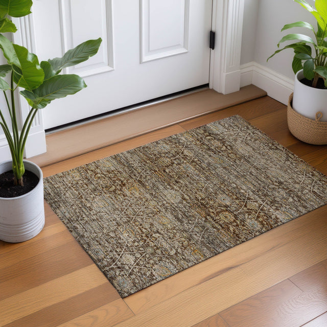 Dalyn Aristo AR3 Coffee Rug shown in a room