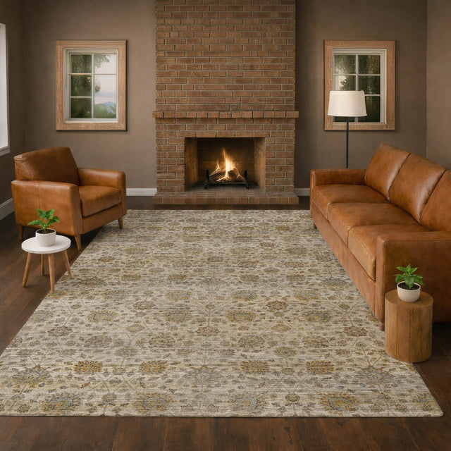 Dalyn Aristo AR3 Ivory Rug shown in a room