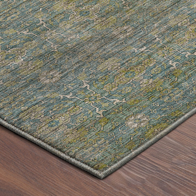 Dalyn Aristo AR5 Teal Rug corner detail