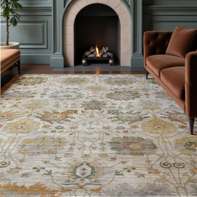 Dalyn Aristo AR6 Ivory Rug shown in a room
