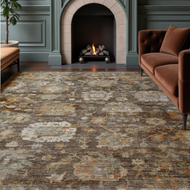 Dalyn Aristo AR7 Chocolate Rug shown in a room